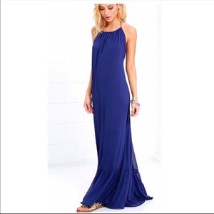 Lulu’s Like I Love You Royal Blue Maxi Dress